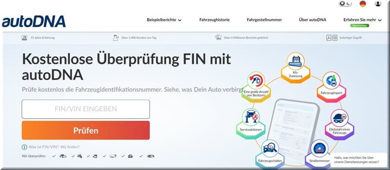 معرفة مواصفات السيارة من رقم الشاصي في المانيا 2 autoDNA
