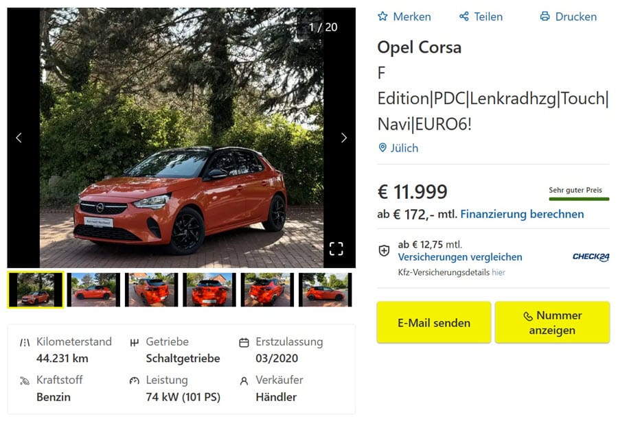 تحليل صفحة عرض السيارة خطوة بخطوة 1