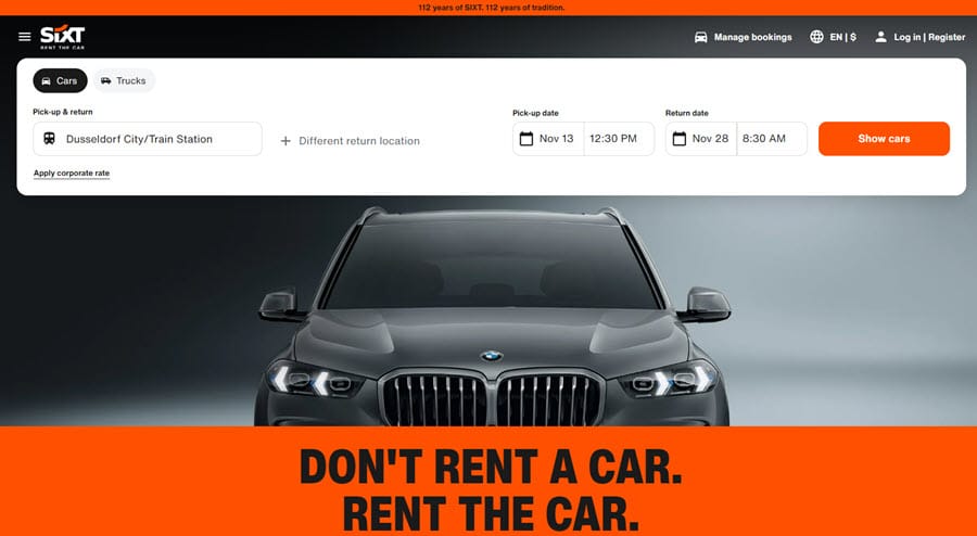 طريقه استئجار سيارة من شركه Sixt 2 خطوات استئجار سيارة من